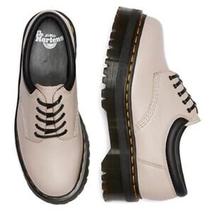 NEW Dr. Martens 8053 Quad Smooth Platform Derby Taupe Neutral Y2K Utility Sz 12